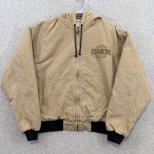 Cinch Jeans Men's XL Tan Canvas Hooded Work Jacket Western Ranch Coat